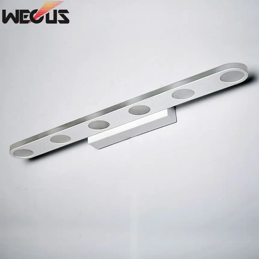 WECUS) светодиодный настенный светильник, 6 головок, 18 Вт, светодиодный, зеркальный, для передней стены, для комода, современный комод, Короткие лампы для ванной комнаты