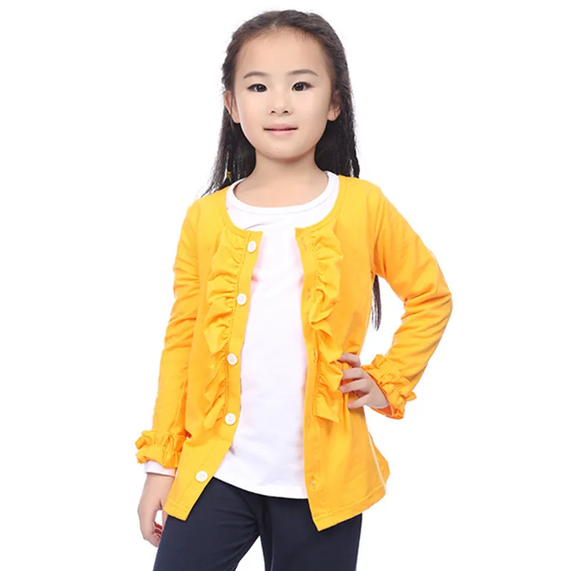 girls ruffle cardigan