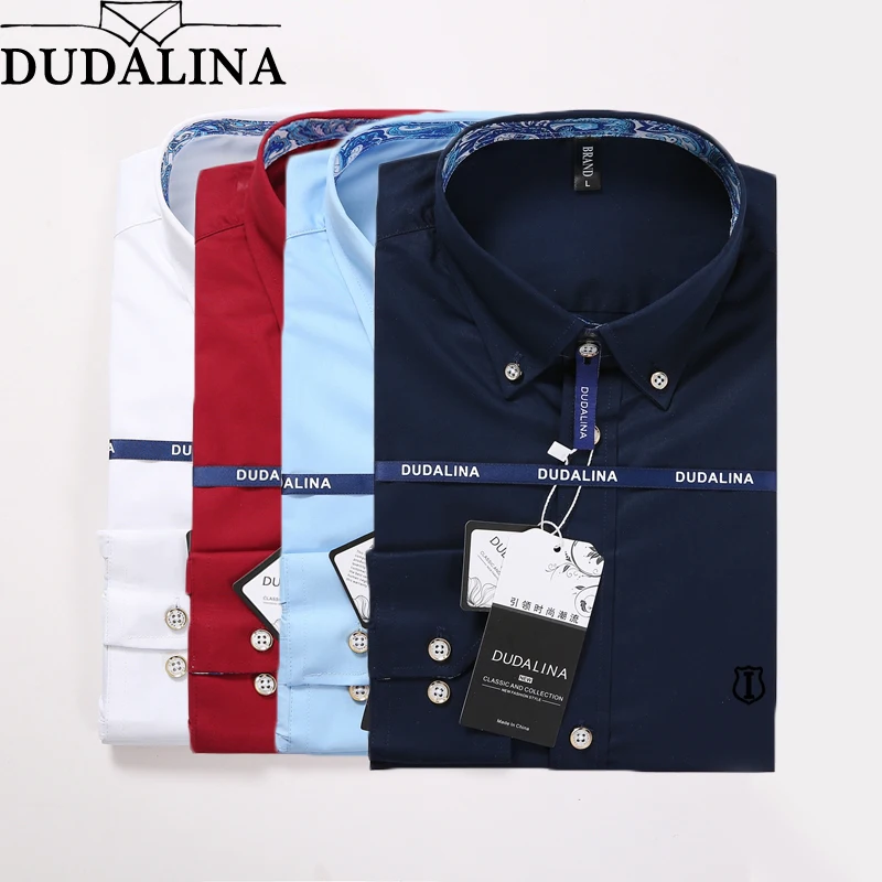 

Sergio K Camisa Dudalina Male Shirt Men Casual Men Shirt Pattern Brand Men Clothes Slim Fit Long Sleeve Social Shirt