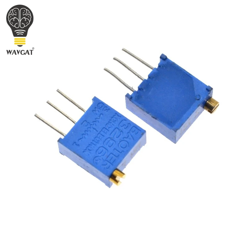 WAVGAT 3296W-1-502LF 3296W 502 5K ohm Top regulation Multiturn Trimmer Potentiometer High Precision Variable Resistor WAVGAT 3296W-1-502LF 3296W 502 5K ohm Top regulation Multiturn Trimmer Potentiometer High Precision Variable Resistor