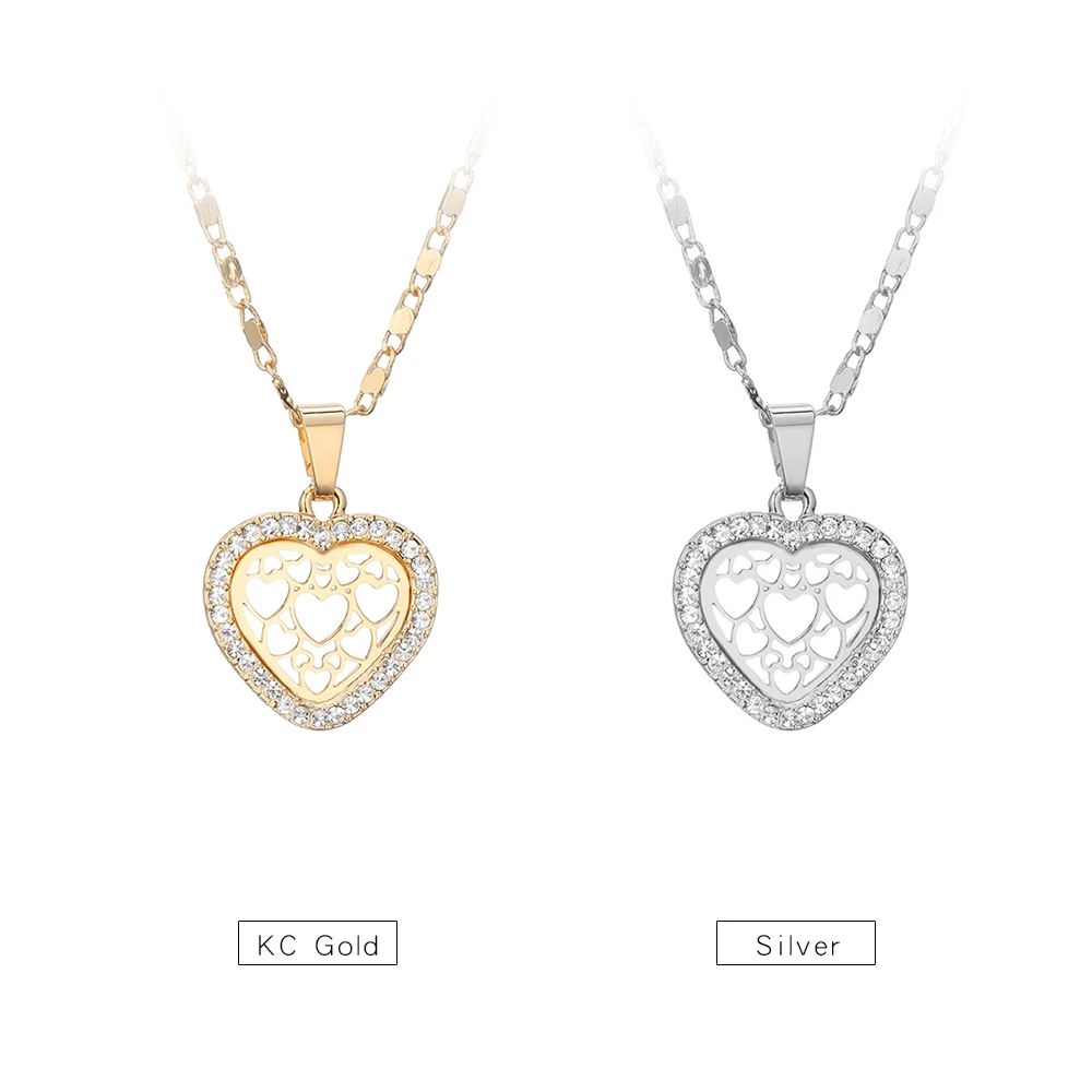 Миниатюрное ожерелье-чокер с кристаллами в форме сердца для женщин, золотые, серебряные свадебные украшения для помолвки, ожерелье на ключице