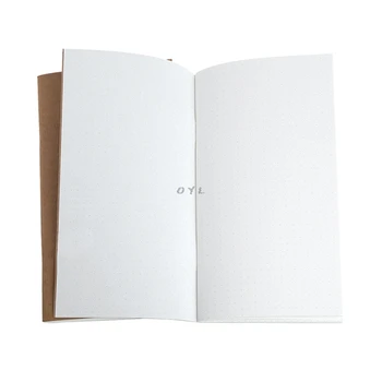 

Kraft Paper Notebook Account Book Dot Journal Diary Memo Blank Page Stationery