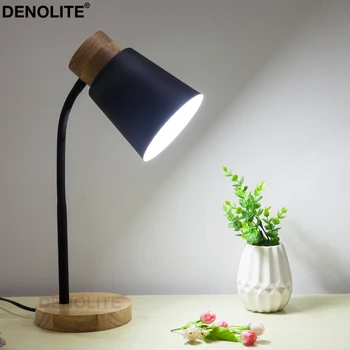 

DENOLITE 2019 New Table Light Eye Protection Study Desk Lamp For Dormitory Bedroom Study room White/Black