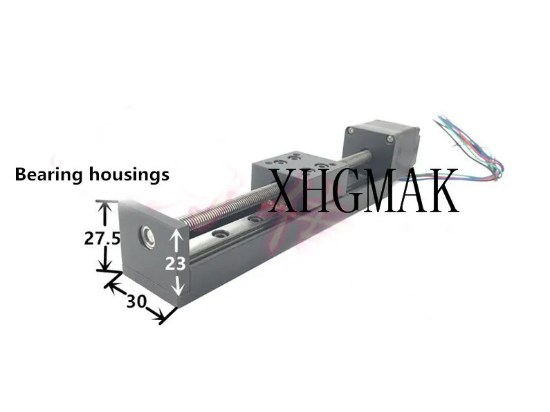 

Micro-slide CNC ST 28 motor Ballscrew Sliding Table effective stroke 200mm Guide Rail Linear motion +1pc 28 stepper motor