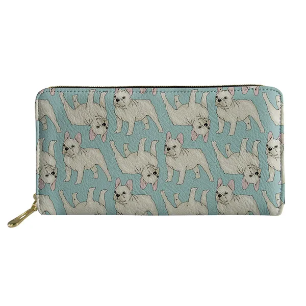 CDZHL597Z21 Thikin Bulldog Pattern Long Wallets Zipper Phone Bag for Girls Animals Clutch Purse Carteira Handbags Notecase - Цвет: CDZHL597Z21