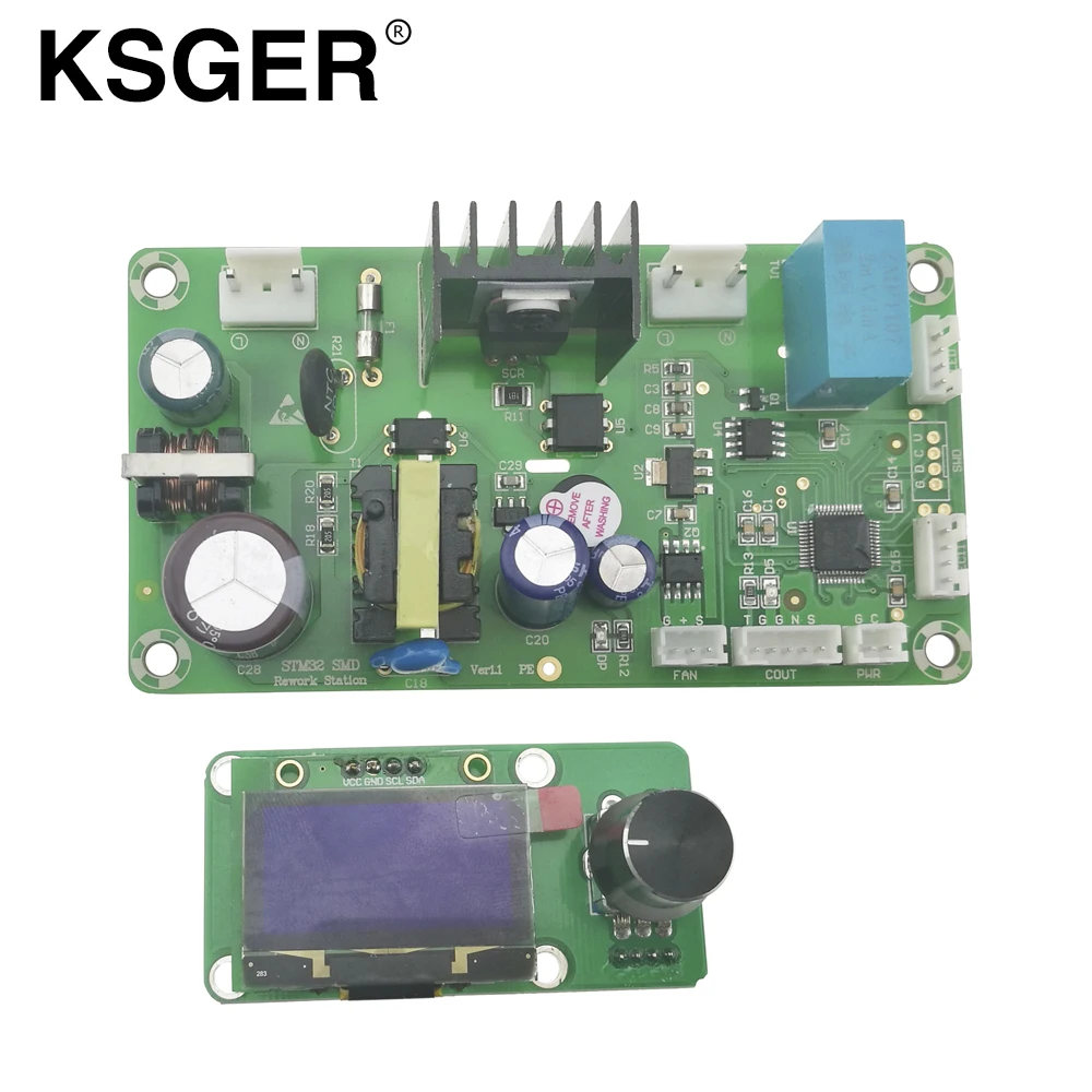 

KSGER STM32 OLED Hot Air Gun Soldering Station 1.3 Size Screen Electric Welding Rework Resoldering Dryer Controller