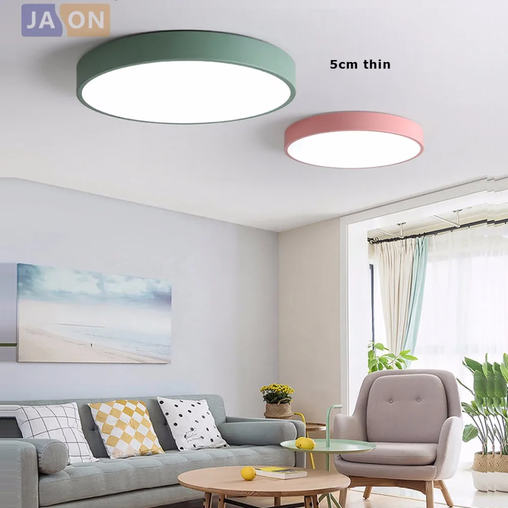 LED Modern Acryl Alloy Colorized Round 5cm Super Thin LED Lamp.LED Light.Ceiling Lights.LED Ceiling Light.Ceiling Lamp For Foyer