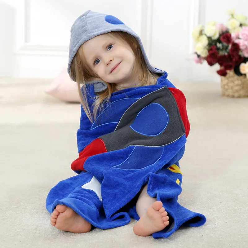 Boys Bathrobes Cotton Towel Material Cartoon Pattern Children's