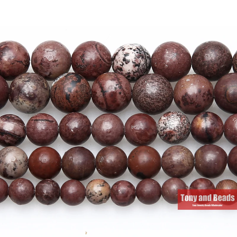 

Free Shipping Natural Stone Flower Jaspers Beads In Loose 15" Strand 4 6 8 10 12 MM Pick Size For Jewelry