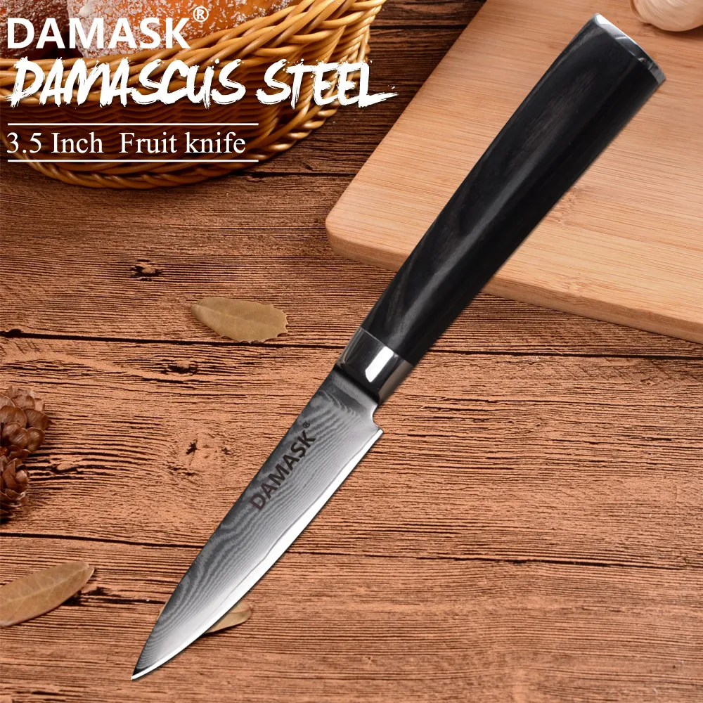 

DAMASK Paring Santoku Knife 67 Layers Damascus Steels Knives VG10 Color Wood Handle Utility Chef Knife Japanese Kitchen Knives