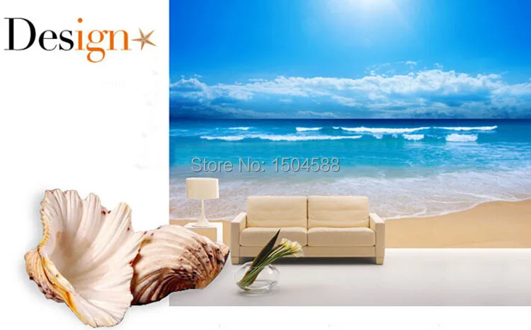 Подгонянный размер 3D пляж море океан небо пейзаж фотообои обои для гостиной спальни домашний Декор нетканые обои