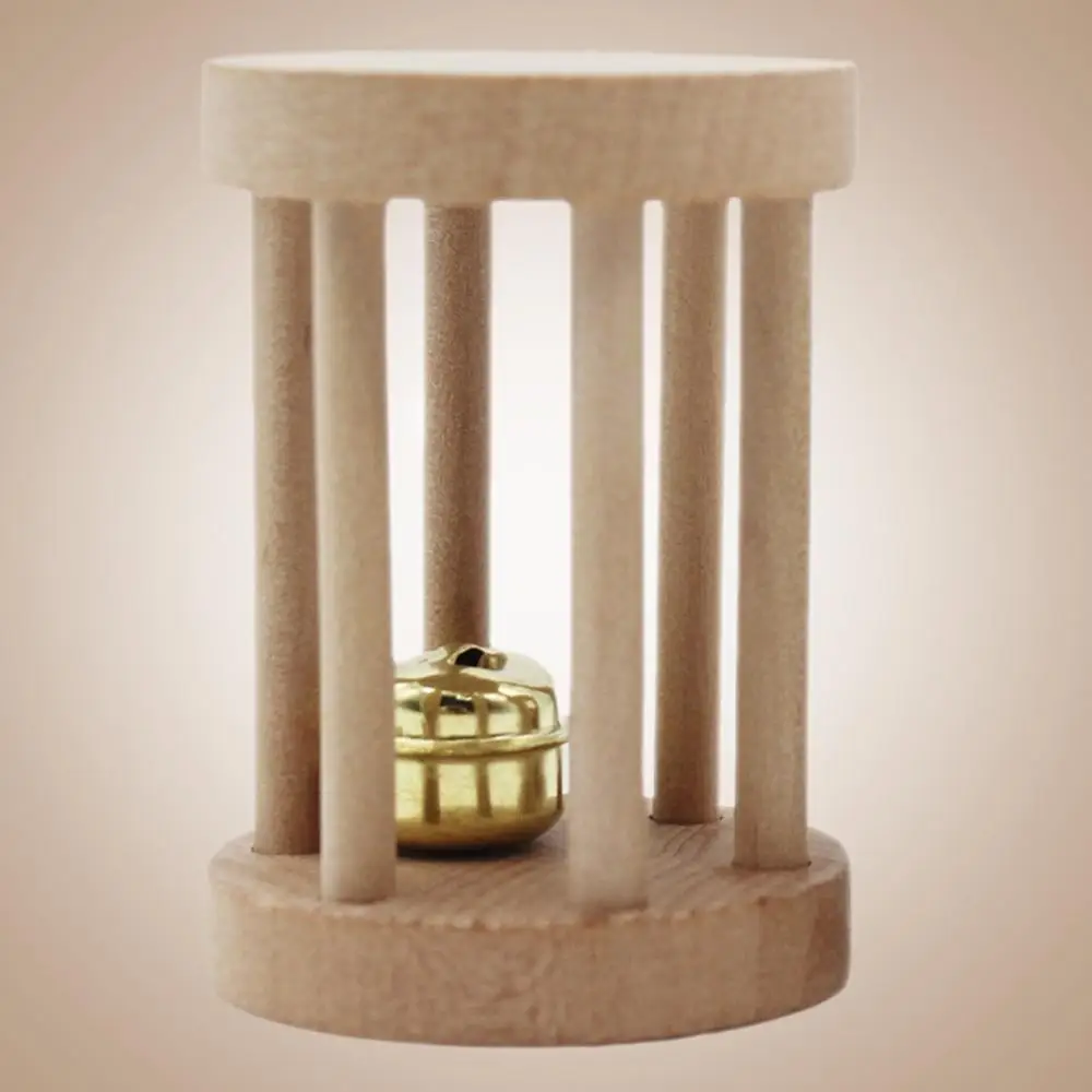 

Wood Parrot Chew Toys with Bell for Birds Parrots Grinding Toy Hamster Rattle Gnaw Toys for Hamster