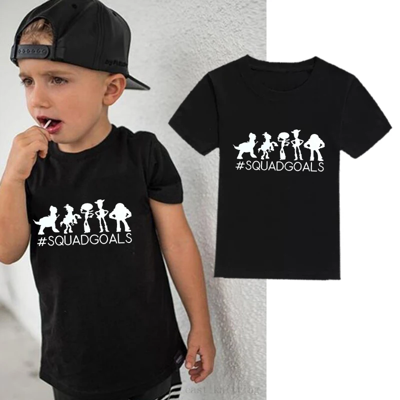 DERMSPE Новая летняя модная детская одежда для мальчиков и девочек, стильная футболка с изображением персонажей видеоигр короткий рукав одежда с принтом буквы детские топы Детская футболка