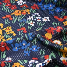 Шелковая саржа с принтом для шелкового платья шелковая ткань