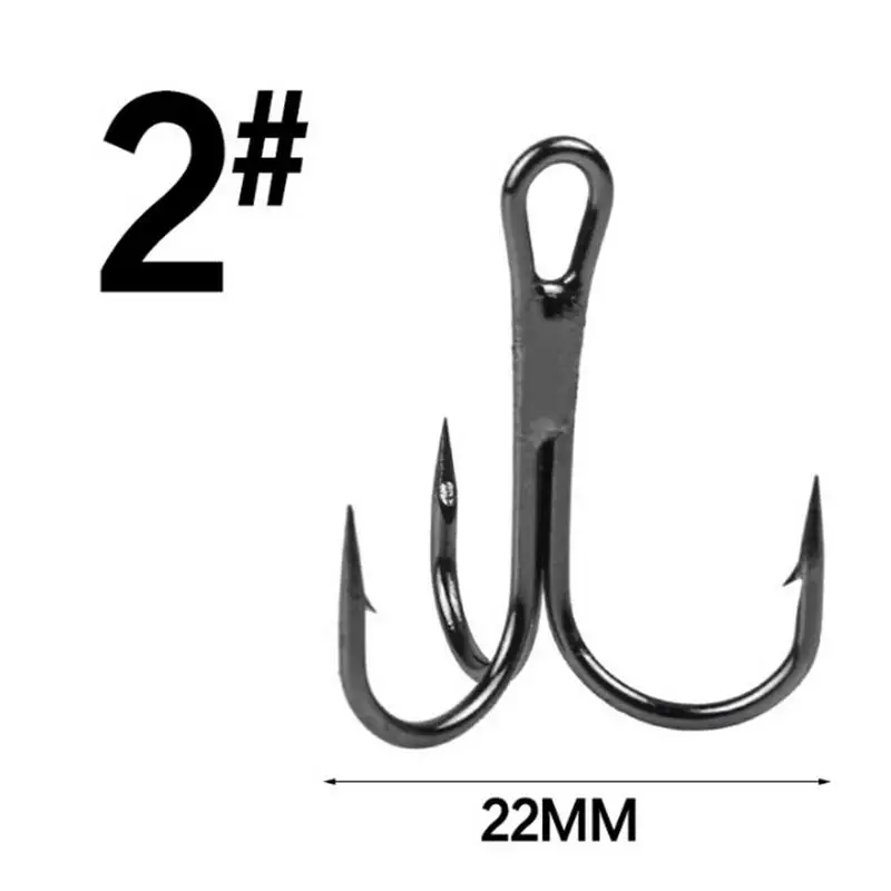 Приманка С рыболовным крючком 2#4#6#8# тройные Крючки красный никель черный никель белые никелевые Высокоуглеродистая сталь 20 шт./кор. тройные Крючки - Цвет: 5