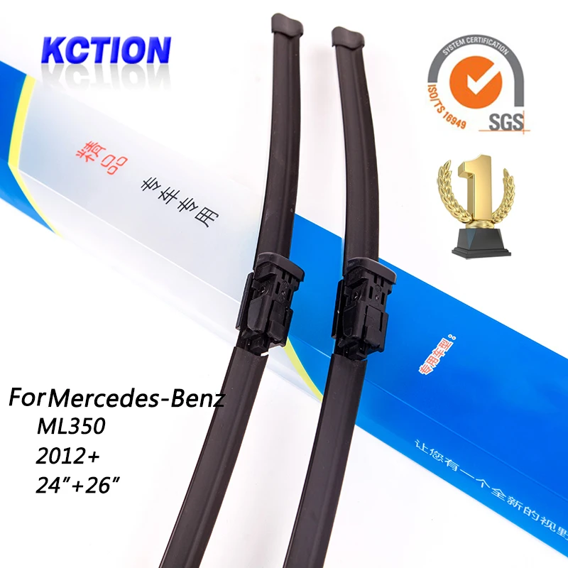 Car Windshield Wiper Blade For Mercedes-Benz ML350(2012+) 24&quot+26&quot Front Window Windscreen Wipers Accessories | Автомобили и