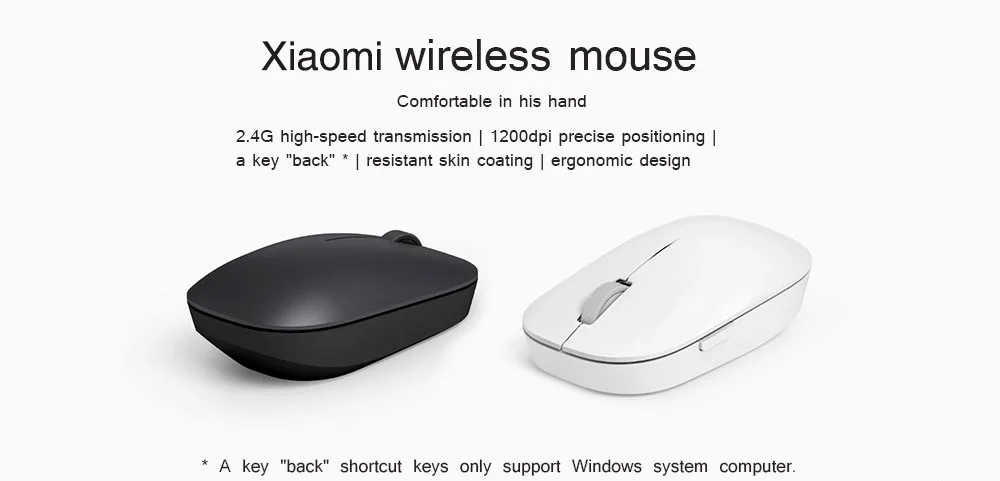 Оригинальная беспроводная мышь Xiaomi 2,4 ГГц 1200 точек/дюйм оптическая мышь мини беспроводная мышь для Macbook маленький ПК, ноутбук компьютерная мышь