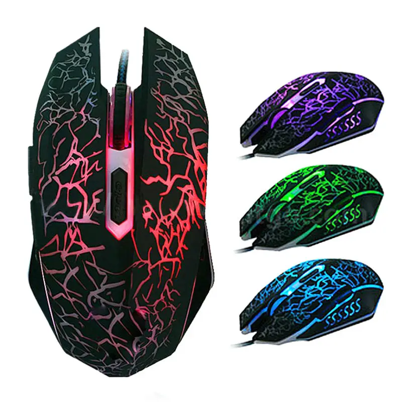 

High Quality High Precision USB Wired Gaming Mouse 6 Button 2400 DPI Backlight Computer Mouse Mice Free Shipping