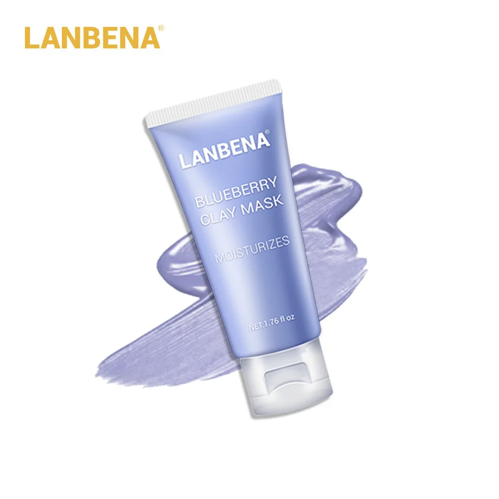 LANBENA Clay Face Mask+Bamboo Charcoal+Blueberry+Rose Deep Cleaning Remove Grease Shrinks Pores Nourishing Skin Care TSLM1 - Цвет: 02