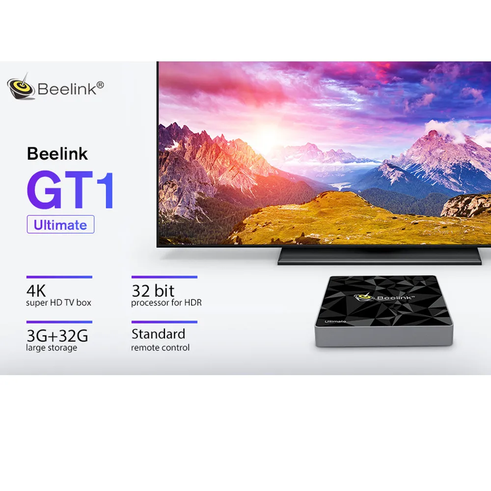  Beelink GT1 Ultimate Android 7.1 Smart TV Box Amlogic S912 Octa Core 3G+32G BT4.0 4K 2.4G 5.8G Wifi - 4000003619193