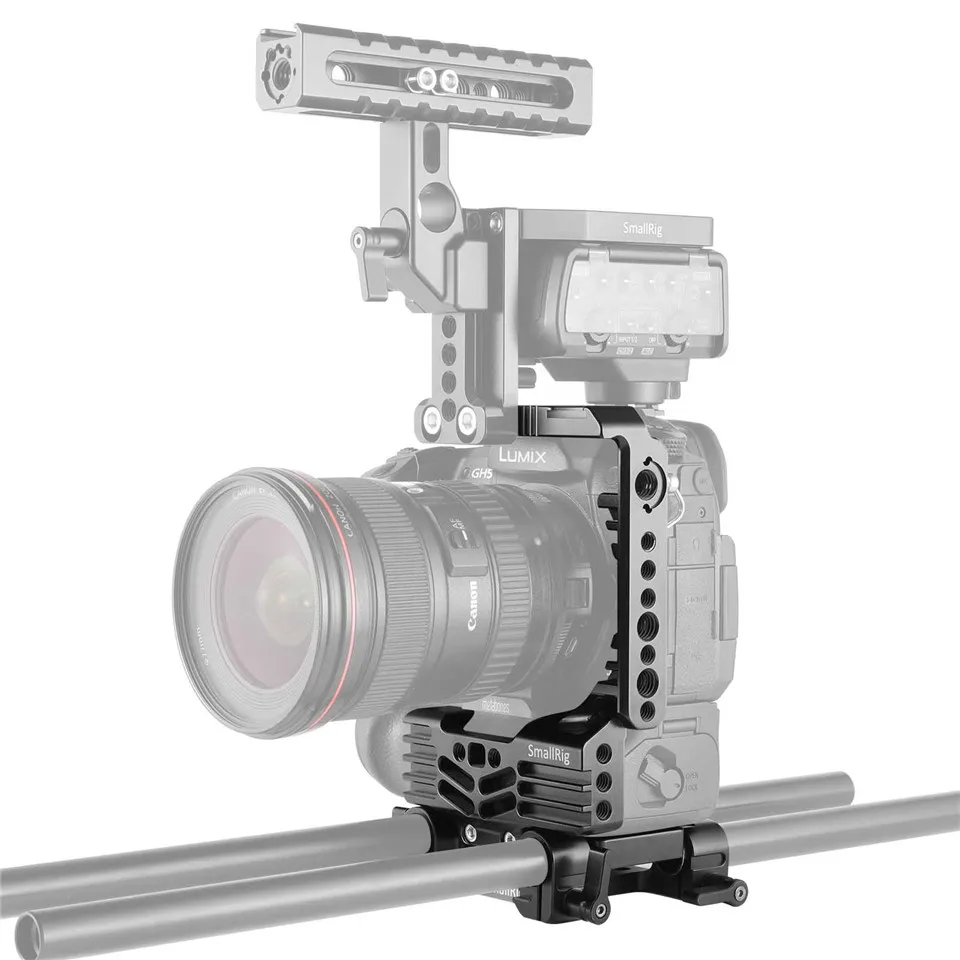 SmallRig GH5 Half Cage + Dual Rod Clamp Baseplate