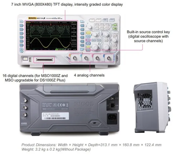 Rigol Ds1104z-s Plus 100 Mhz Digital Oscilloscope With 4 Ch Rigol Ds1104z-s Plus 100 Mhz Digital Oscilloscope With 4 Ch