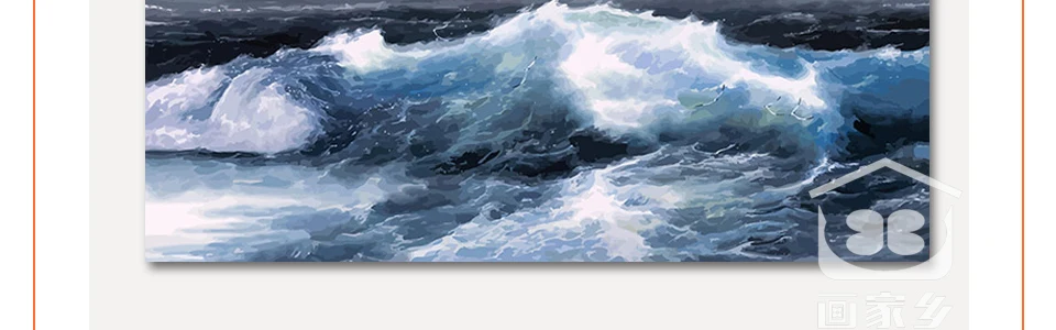 Раскраска по номерам морская волна Модульная картина настенные картины для гостиной домашний декор для гостиной большой формат океан картина по номерам