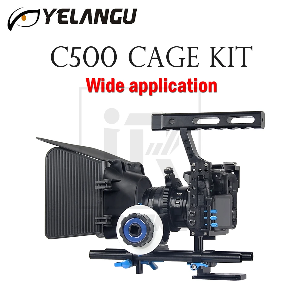 

YELANGU C500 Cage Kit For GH4 A7 Wide application DSLR Camera Rig Movie Film Support Stabilizer Follow Focus Matte Box Hand Grip
