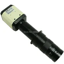 2.0MP HD Digital Industria Conjunto Cámara Lupa Microscopio Industrial VGA USB AV Salida de Vídeo TV 180X C-MOUNT Lente de Cristal PCB laboratorio