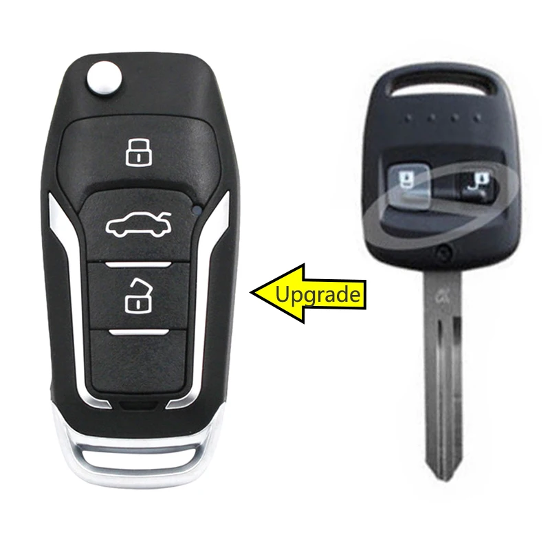 KEYECU 315/433 мГц 4D62 чип обновлен Флип складной 2 кнопки дистанционного ключа автомобиля брелока для Subaru Impreza forester Liberty Outback