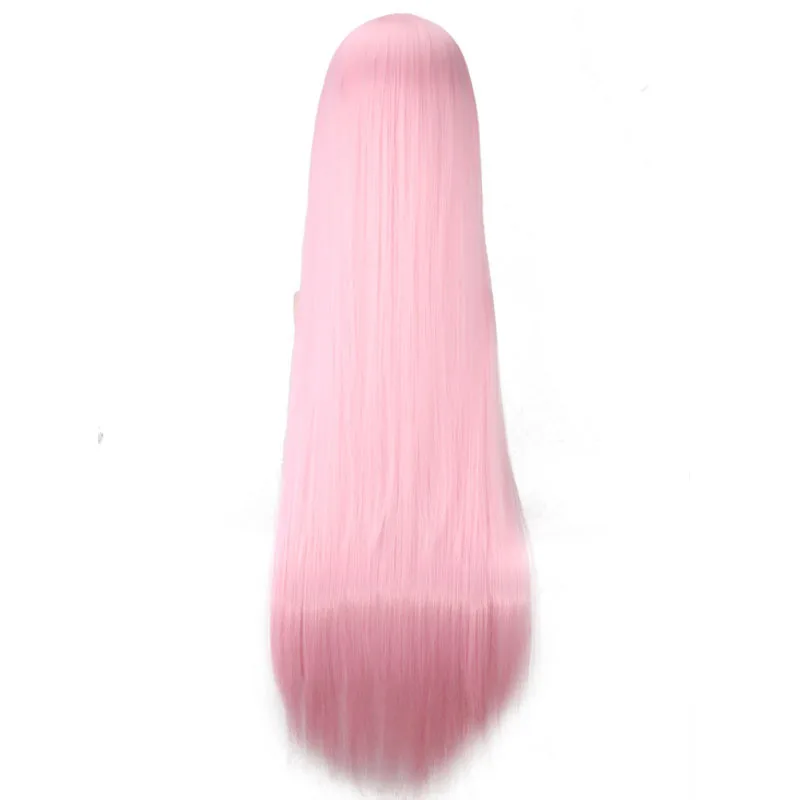 DARLING in the FRANXX 02 Zero Two 100 см длинный розовый парик из синтетических волос для Хэллоуина вечерние+ Бесплатные парики, аксессуары для косплея