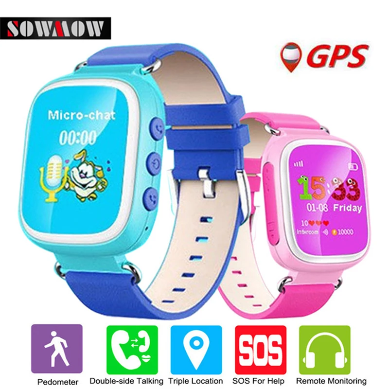 SOWMOW Q80 GPS GSM GPRS Smart Watch Intelligente Locator Tracker Anti
