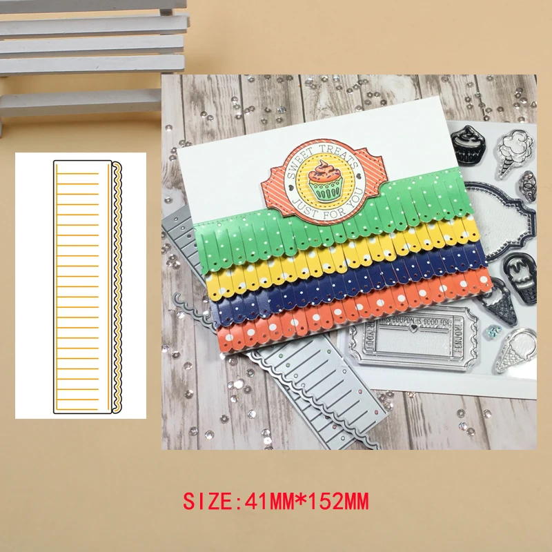 

Rectangle fringe Metal Cutting Dies Craft Album Dies Scrapbooking New 2019 Dies Cut Embossing Stencils Paper Cards Making