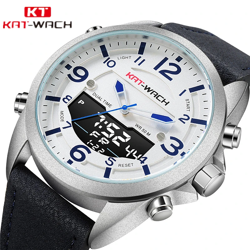 

KAT-WACH Men Watches Digital Analog Quartz Watch Male Fashion Sports Shock Army Watch LED Waterproof Wrist Watches for Men Clock