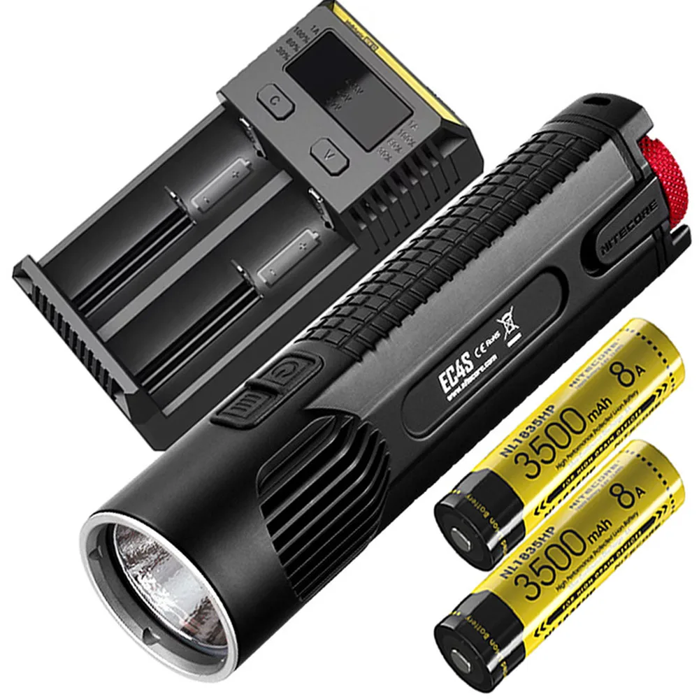 NITECORE EC4S ручной фонарик комплект CREE XHP50 max 2150 люмен луч бросок 280 метров уличный