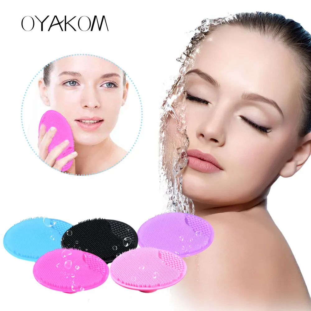 

OYAKOM Soft Silicone Facial Cleansing Brush Face Washing Exfoliating Blackhead Remover Brush Face Skin Care SPA Scrub Pad Tools