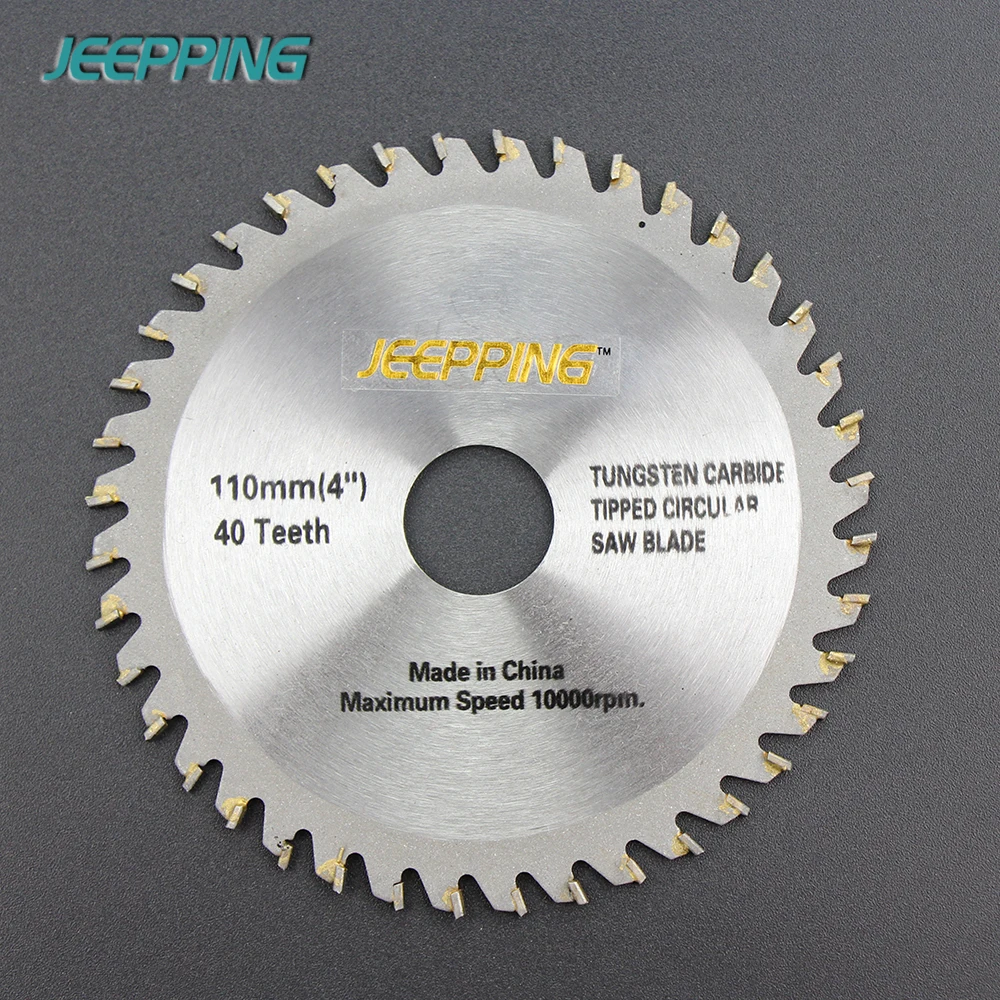 JEEPPING 40 Teeth 110mm 4 inch Alloy Saw Blade For Woodworking Angle Grinder Electric Mill And Other Cutting Purposes Tools angle-grinder-sanding-disc : image JEEPPING 40 Teeth 110mm 4 inch Alloy Saw Blade For Woodworking Angle Grinder Electric Mill And Other Cutting Purposes Tools angle-grinder-sanding-disc