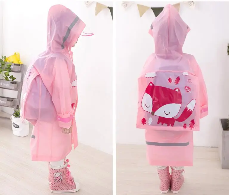 7.Students Raincoat With School Bags Cool Children Rain Coat Kids rain Jacket pocket Waterproof Rain Suit Children Raincoat Long Rain jacket