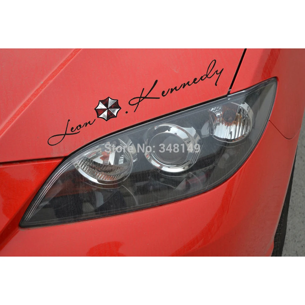 

Aliauto Car Accessories Umbrella Leon Kennedy Eyelid Car Sticker Decal for Toyota Ford Chevrolet Volkswagen Hyundai Kia Renault