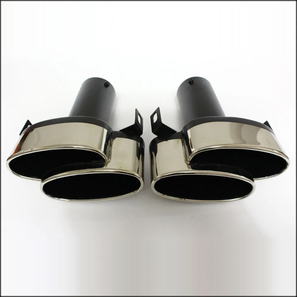 

Exhaust muffler with logo Dual Outlet Exhaust Tips Muffler End Pipe Fit For Benz W212 W207 W204