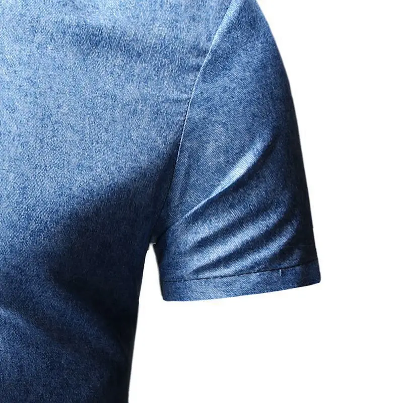 Новые модели рубашек для мужчин летняя блузка Slim fit синий черный Новый Camisa masculina s рубашки с коротким рукавом сплошной цвет