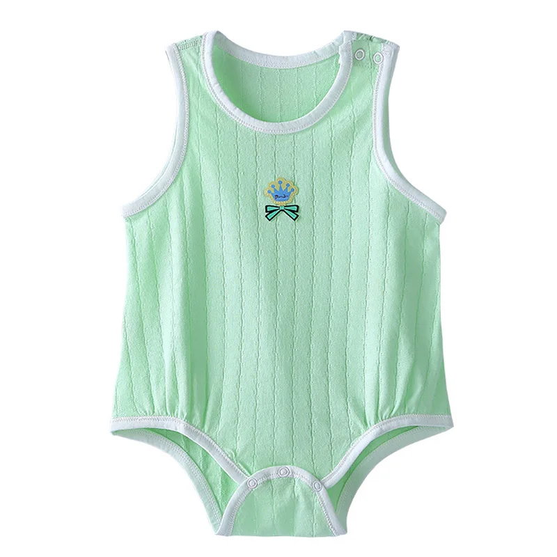 New Baby Vest Sleeveless Bodysuit Infant Pure Tiny Cotton Baby Girl