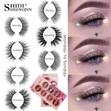 Новые 7 пар Объемные Накладные ресницы норковые ресницы выщипывающие ресницы макияж естественные длинные норковые ресницы накладные Ресницы cilios maquiagem
