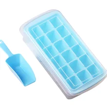 18 квадратных ледяных кубиков формы лотки сетки креативные ледяные решетки формы кубиков льда лоток с крышкой лопатой Кухня Бар питьевой аксессуары