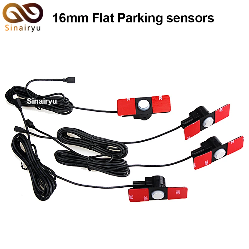 

4pcs 16mm Flat Assistance Reversing Radar Rrobe Parking Sensors black blue gray red white silver