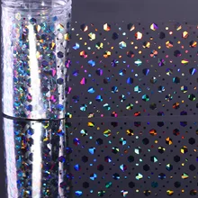 4*100 см Голографическая фольга для ногтей голограмма шестиугольник сердце точка маникюр Дизайн ногтей Передача Звездная Наклейка украшения ногтей аксессуары