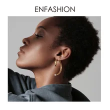 ENFASHION панковские геометрические кривые серьги-гвоздики для женщин, трехмерные Кристальные серьги, модные ювелирные изделия, серьги EC191036