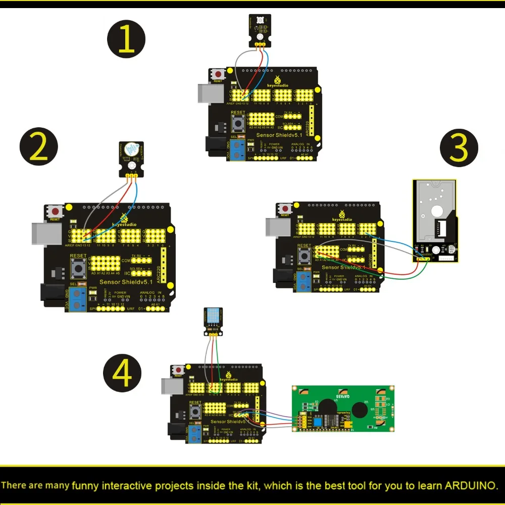 Новинка! keyestudio мониторинг окружающей среды PM2.5 комплект для Arduino образование стартер с Uno доска+ V5