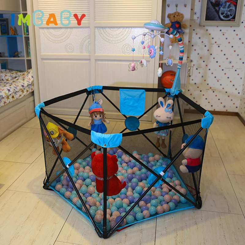 Складной Манеж IMBABY для младенцев портативный забор детей не требует установки