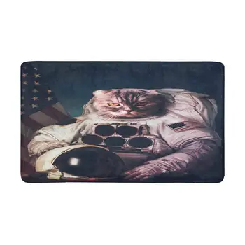 

Beautiful Cat Astronaut Front Door Mat Welcome Doormat Home, Indoor, Entrance, Kitchen, Patio